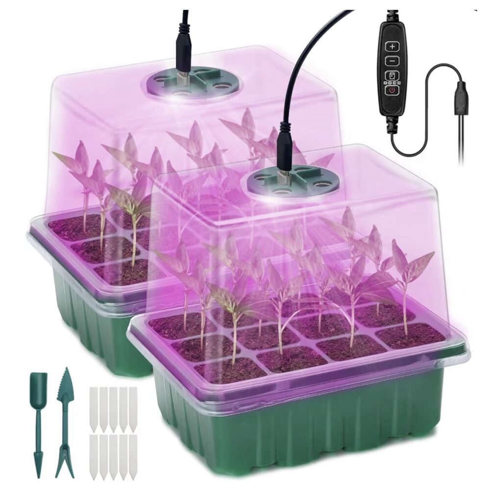 Bandejas de germinación con luz uv